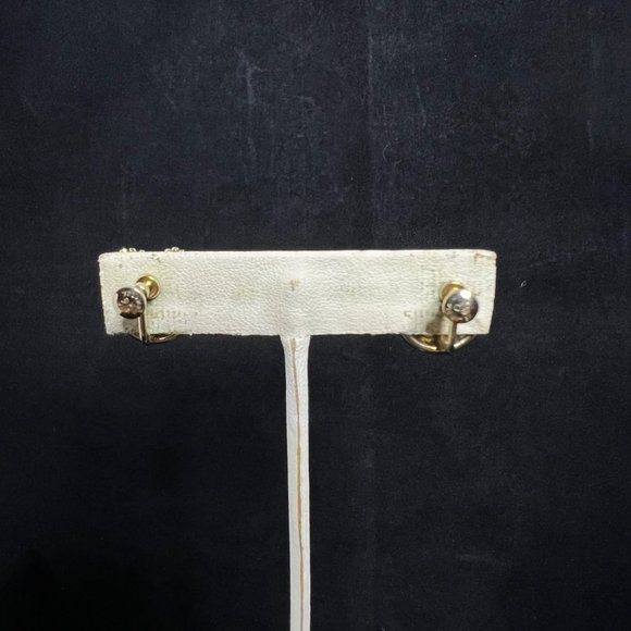 Vintage ICED 1/20 14K GF Faux Pearl Screw Back Earrings (2806) - Picture 4 of 8